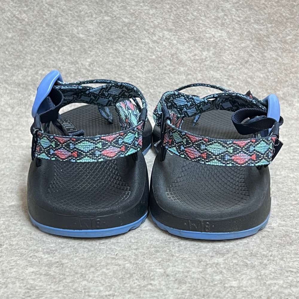 Chaco Z/Cloud 2 Womens Sandals Size 8 Blue Geometric Strappy Loop Athletic EUC - Picture 5 of 6